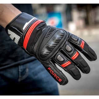 ถุงมือ FORCE ALPINE GLOVES ดำ/แดง