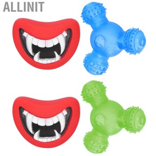 Allinit Pet Chew Toy Set Interactive Puppy Teething Red Lip Demon  Leaking WT