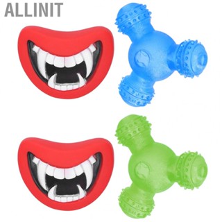 Allinit Pet Chew Toy Set Interactive Puppy Teething Red Lip Demon  Leaking WT