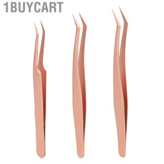 1buycart Eyelash Tweezers Ergonomic Rose Gold Stainless Steel  Extension