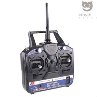 Ctoy FlySky FS-CT6B รีโมตควบคุมส่งสัญญาณ พร้อมตัวรับสัญญาณ FS-R6B 2.4G 6CH สําหรับเฮลิคอปเตอร์ เรือบังคับ