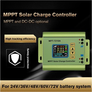 ตัวควบคุมการชาร์จพลังงานแสงอาทิตย์ Mpt-7210a หน้าจอ LCD 24 36 48 60 72V