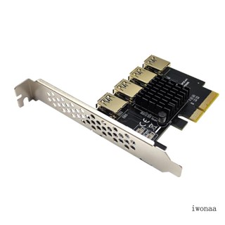 Iwo อะแดปเตอร์แปลงการ์ดไรเซอร์ 1 เป็น 4 PCI-E เป็น PCI-Express 1x เป็น 16x USB 3 0 สําหรับ BTC Miner