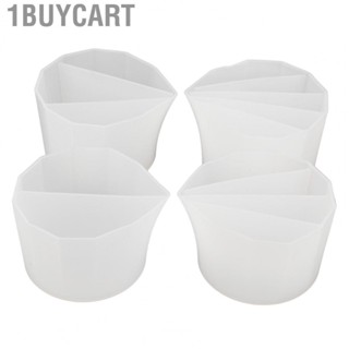 1buycart Wax Beans 4 Styles Split Cups DIY Paint Pouring Silicone Reusable Aromatherapy Melting Cup Hair