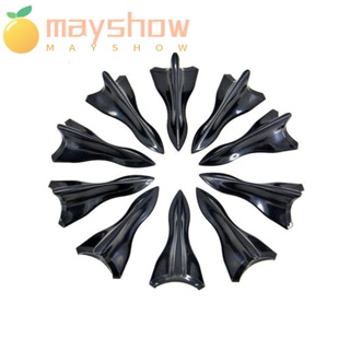 Mayshow สปอยเลอร์ รูปหูฉลาม ขนาดเล็ก สําหรับติดหลังคารถยนต์ ABS 10 ชิ้น