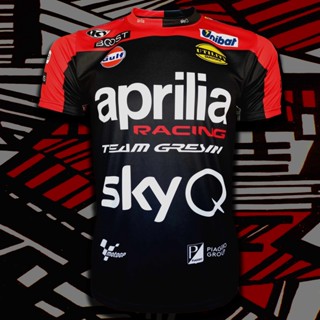 เสื้อยืดคอกลม T-shirt MotoGP Aprilia Racingเสื้อโมโตจีพี ทีม อพรีเลีย เรสซิ่ง🏎️