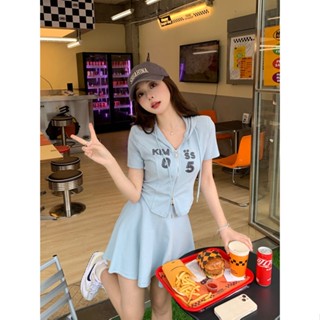 ชุดกระโปรงลดวัยอย่างอ่อนโยน ออกแบบโดยสาว ๆ หมวก กระโปรงทรงกลิตเตอร์ กระโปรงทรงกลิตเตอร์ ฤดูร้อน กระโปรงทรงยาว กระโปรงทรงกลิตเตอร์ กระโปรงสั้น