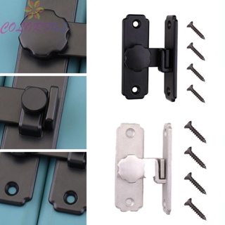 【COLORFUL】Lock 180 Degree Buckle Sliding Black Easy Install Right Angle Home Security