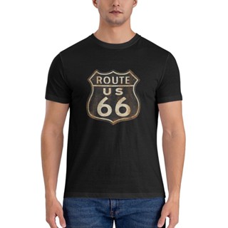 เสื้อยืด พิมพ์ลาย Route Us 66 Diy แฟชั่นสําหรับผู้ชาย