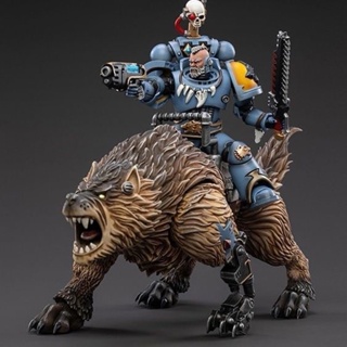 โมเดลฟิกเกอร์ Warhammer 40K Space Wild Wolf Thunder Wolf Cavalry 1: 18 ของเล่นสําหรับเด็ก