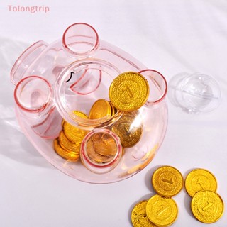 Tolongtrip&gt; กล่องออมสินพลาสติกใส แบบเปิดได้ น่ารัก สําหรับใส่เหรียญ เงินสด ของขวัญเด็ก