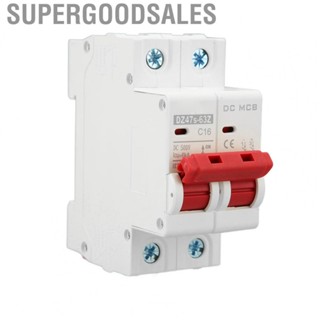 Supergoodsales Circuit Breaker 2P DC 500V MCB 16A Protection Switch 6000A Breaking