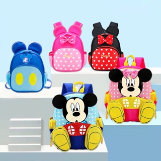 กระเป๋านักเรียนอนุบาล กระเป๋านักเรียนน่ารักๆ  รูปแบบการ์ตูน Disney Mickey Mouse  กระเป๋านักเรียนเด็ก เหมาะสำหรับสาว  กันน้ำ กระเป๋าเด็กอนุบาล