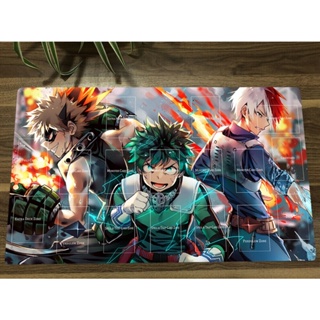 แผ่นรองเมาส์ ลาย My Hero Academia Yugioh Playmat Midoriya Izuku Bakugou Katsuki CCG TCG