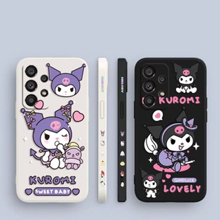 เคสโทรศัพท์มือถือ พิมพ์ลายการ์ตูนแมว kuromi มีลายด้านข้าง สําหรับ Samsung Galaxy A90 A80 A73 A72 A71 A70 A60 A54 A53 A52 A51 A50 A30 S A42 A40 A34 A33 A32 A32 A31 A30 A24 A23 5G