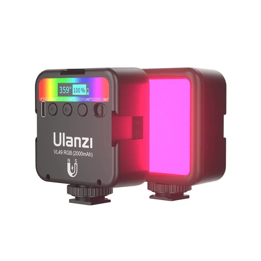 [ประกันศูนย์ไทย 1 ปี] Ulanzi VL49 Mini RGB 360 สี Light Rechargable ไฟสตูดิโอ LED ไฟติดหัวกล้อง ไฟเซลฟี่ ไฟถ่ายสินค้า...