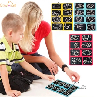 ของเล่นปริศนา Montessori IQ Mind Brain Teaser อัลลอย เรียบง่าย คลายเครียด เสริมการศึกษา สําหรับเด็ก และผู้ใหญ่ 8 ชิ้น ต่อชุด