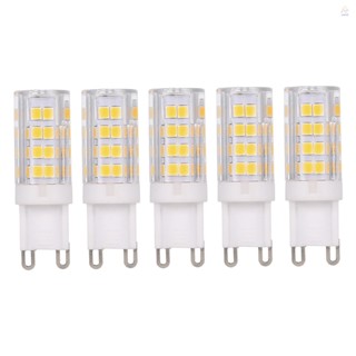 Tomshine หลอดไฟฮาโลเจน AC220-240V 5W LED 45W 400LM G9 สีขาวอบอุ่น แบบเปลี่ยน สําหรับห้องนอน ห้องนั่งเล่น 5 แพ็ค