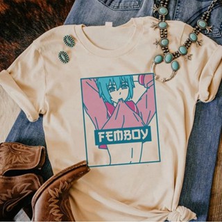 เสื้อยืด ลาย Femboys สไตล์ญี่ปุ่น สําหรับผู้หญิง y2k