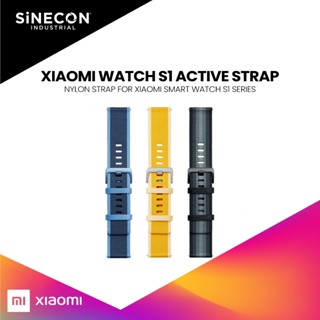 Xiaomi Watch S1 / S1 Active Nylon Strap สายรัดนาฬิกาสมาร์ทวอทช์วัสดุไนลอน (สีดำ/สีเหลือง/สีน้ำเงิน)