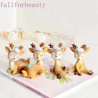 FALLFORBEAUTY ตุ๊กตากวางซิก้า ขนาดเล็ก สําหรับตกแต่งเค้ก DIY