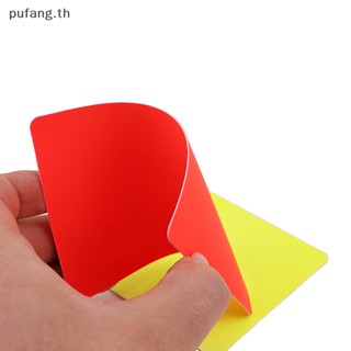 Pufang การ์ดบันทึกเกมฟุตบอล สีแดง และสีเหลือง สําหรับแข่งฟุตบอล