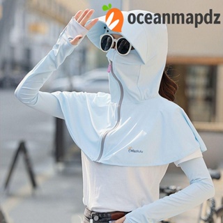 OCEANMAPDZ หมวกปีกกว้าง ป้องกันแดด แฟชั่นฤดูร้อน สําหรับขี่จักรยาน ปีนเขา