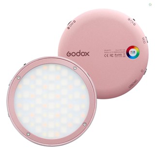 (adspth)Godox R1 ไฟเติมแสงวิดีโอ LED RGB ทรงกลม ขนาดเล็ก 2500K-8500K CRI 98 สําหรับบันทึกวิดีโอ ถ่ายทอดสด ถ่ายภาพบุคคล ถ่ายทอดสด ถ่ายทอดสด