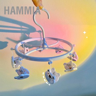 HAMMIA พลาสติกแขวนราวตากผ้าถุงเท้าชุดชั้นใน Oversleeve คลิปผ้าขนาดเล็กสำหรับหอพักนักศึกษาที่บ้าน