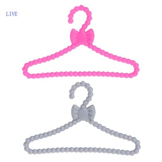 Live ไม้แขวนเสื้อ อุปกรณ์เสริม สําหรับบ้านตุ๊กตา 10 ชิ้น