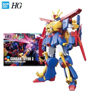 Bandai Genuine Gundam Model Garage Kit HGBM Series 1/144 Gundam Tryon 3 Anime Action Figure Toys for Boys Collectible Toy