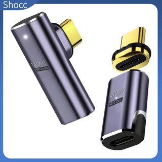 Shocc อะแดปเตอร์แปลงแม่เหล็ก Type-C Usb C รองรับ Pd 140w ชาร์จเร็ว 8k ส่งข้อมูลวิดีโอ 40gbps