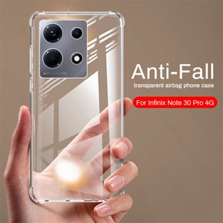 For Infinix Not 30 4G 5G Case Transparent Airbags Anti-Fall Protect shell For Infini Note 30 Note30 Pro 30i hot30 Play Soft TPU Shockproof Cover