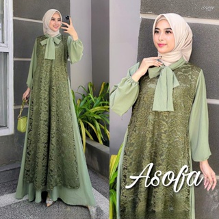 Asofa Maxy Gamis ชุดเดรสมุสลิม  Premium l Dress Friendly All Size Fit To XL Besar