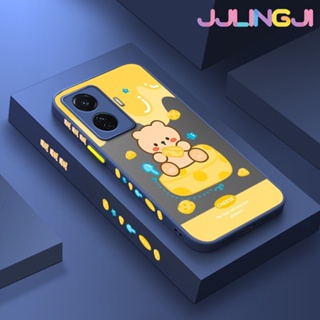 เคสโทรศัพท์มือถือ ซิลิโคนนุ่ม ใส กันกระแทก ลายการ์ตูนหมีชีส สําหรับ VIVO T1 5G T1 Pro S15E Iqoo Z6 Pro S9 S9e