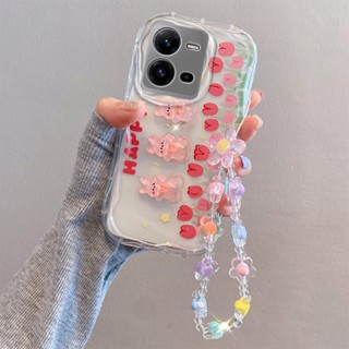 3D ถือลูกปัดเชือก การ์ตูน คดี For Samsung Galaxy A52 A52S 5G A02 A02S A03 A10 A10S A30 A20 เคสมือถือ Carrying hand rope beads Good Luck Lovely Day Smile Winnie The Pooh Duck Rabbit Kirby Soft TPU Case