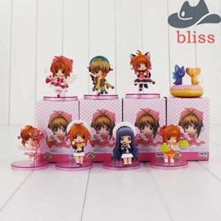 BLISS โมเดลฟิกเกอร์ PVC รูปซากุระ Cardcaptor Sakura Kero Li Syaoran ของขวัญคริสต์มาส สําหรับตกแต่งเค้ก 8 ชิ้น ต่อล็อต