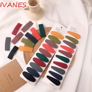 IVANES กิ๊บติดผม ฝ้า ผู้หญิง เกาหลี สีโมแรนดี้ แฟชั่น ที่คาดผม|เครื่องประดับผม