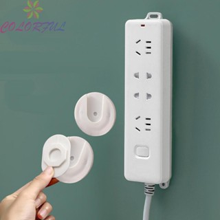 【COLORFUL】Desktop Socket Fixer 4pcs/set Chute Design No Punching Stronge Adhesion