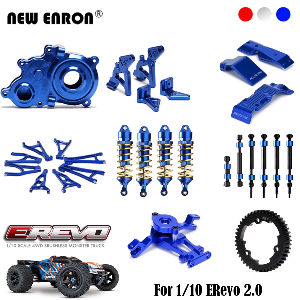 ล้อแม็กเกียร์ปีกเมาท์แขนระงับแขนสเก็ตบอร์ดประกอบเพลาขับช็อกเกียร์ RC อะไหล่รถยนต์ Traxxas 1/10 ERevo