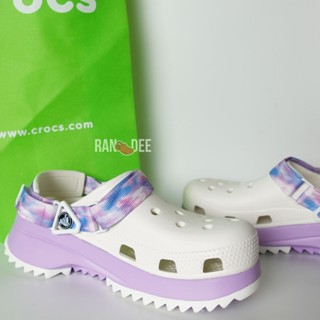 รองเท้าแตะ Crocs สีขาว สีม่วง สําหรับผู้ชาย และผู้หญิง