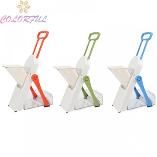 【COLORFUL】Vegetable Slicer Adjustable For Onion Potato Not Hurting Your Hands With 4 Blade