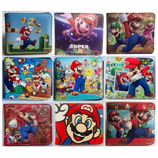 กระเป๋าสตางค์ กระเป๋าใส่เหรียญ หนัง PU ลายการ์ตูน Super Mario เหมาะกับของขวัญ สําหรับเด็กผู้ชาย และเด็กผู้หญิง