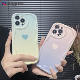 เคสโทรศัพท์มือถือ TPU ไล่โทนสี ลายหัวใจน่ารัก สวยงาม สําหรับ iPhone 14 Plus 14 13 12 11 Pro Max XS Max XR X 8 7 6 6s Plus SE2 SE3