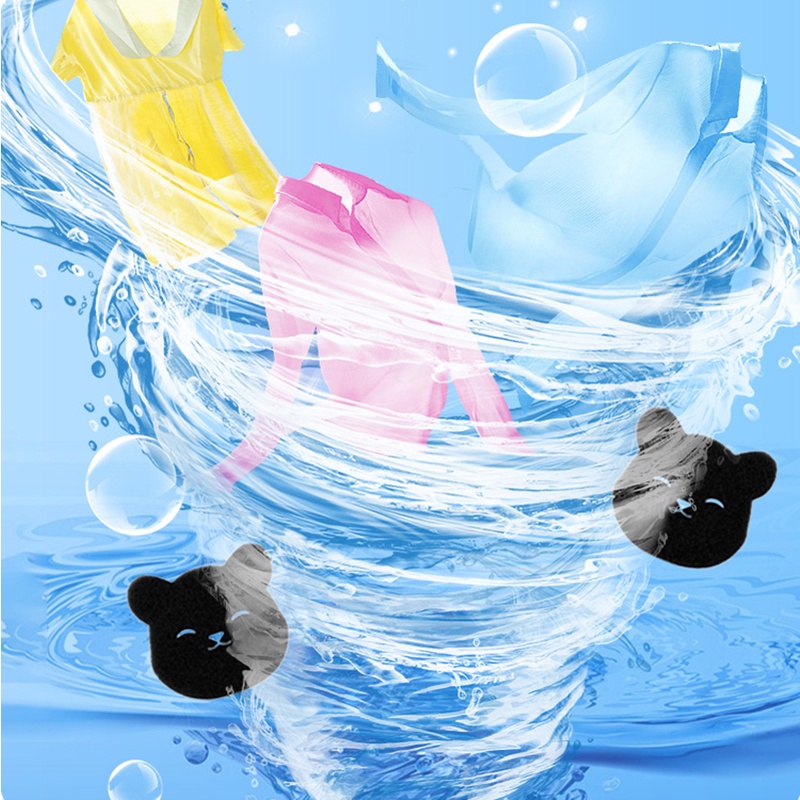 [ Featured ] แผ่นซักผ้า เมจิก / แผ่นติดขนสัตว์เลี้ยง รูปหมี / เครื่องมือทําความสะอาดเสื้อผ้า ป้องกันการผูกปม / ลูกบอลกําจัดคราบเศษซาก เป็นมิตรกับสิ่งแวดล้อม - รูปที่ 4