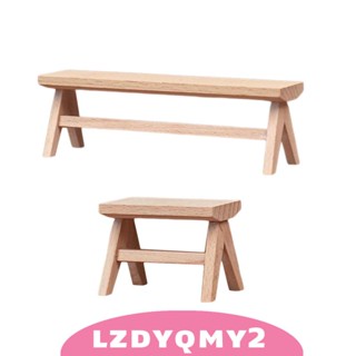 [Lzdyqmy2] เก้าอี้ไม้ ขนาดเล็ก สเกล 1/12 สําหรับตกแต่งบ้านตุ๊กตา