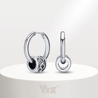 Vnox Celtic Knot ต่างหูสเตนเลส ขนาดเล็ก สไตล์วินเทจ เครื่องป…