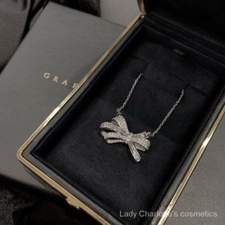 [0705]SDY Chicyou GRA * F Silver Diamond Bow Light Luxury Short Clavicle Chain 2021 New Light Luxury NecklaceY2K