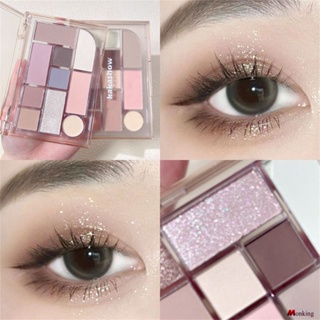 KAKASHOW Focus Ten Colour Eye Shadow Plate Warm Ground Color Eye Shadow Lying Silkworm Multifunctional Color Makeup Disk (monkingstore_th)