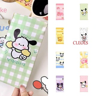 CLEOES กระเป๋าใส่เครื่องสําอาง แว่นตากันแดด ลายการ์ตูน Pochacco ปิดในตัว จุของได้เยอะ สําหรับผู้หญิง